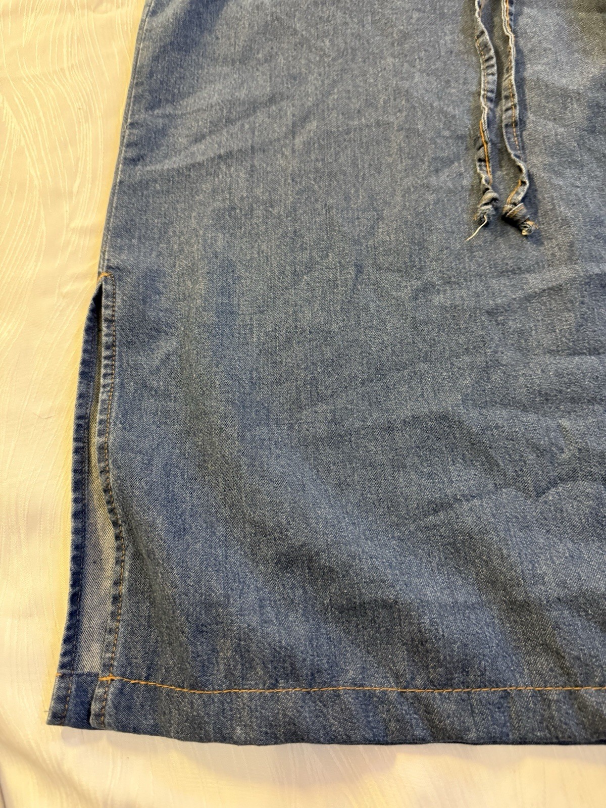 Vintage BIB Better Than Basic Denim Tencel Skirt Made in Canada M Discontinued