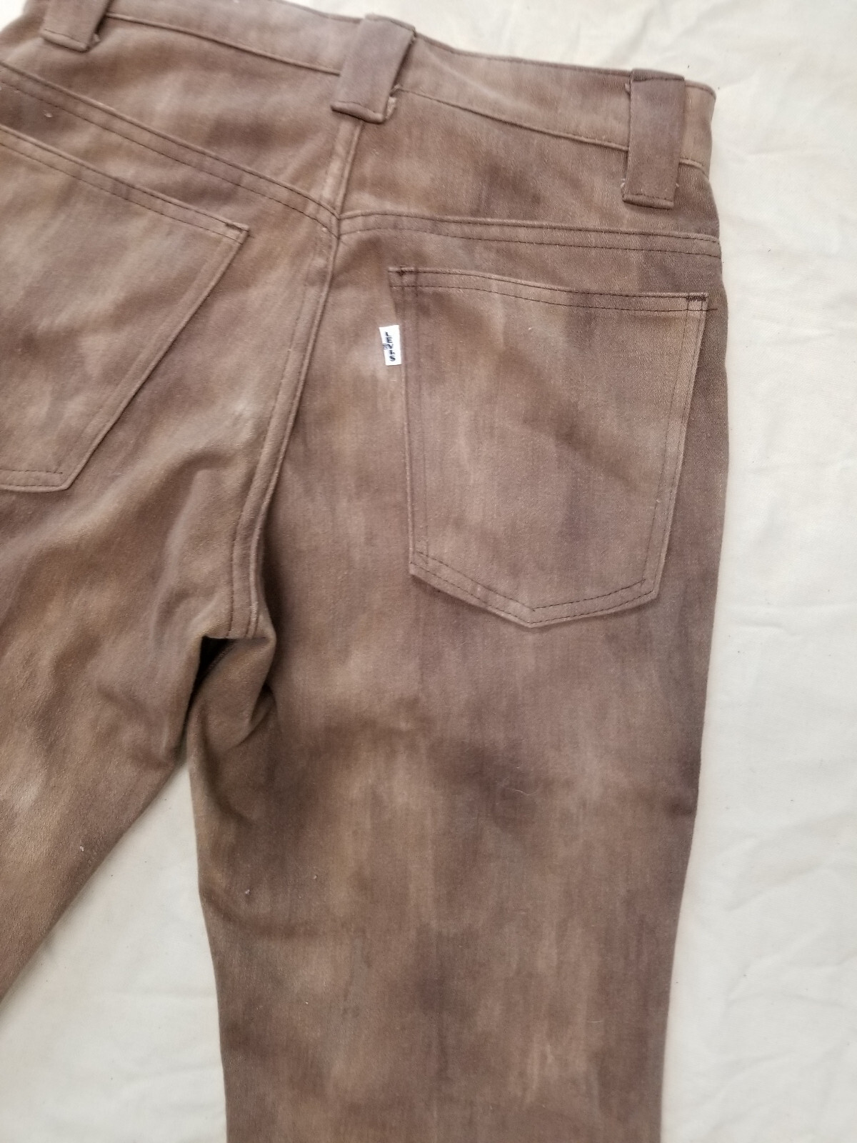 Vintage Levis White Tag Big E Cargo Bush Pants Brushed Cotton Jeans 28×29.5