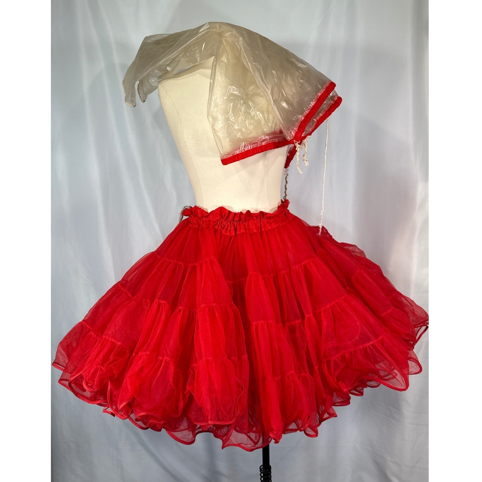 Vintage Malco Modes Red Square Dance Petticoat Crinoline 575 Partners Please S