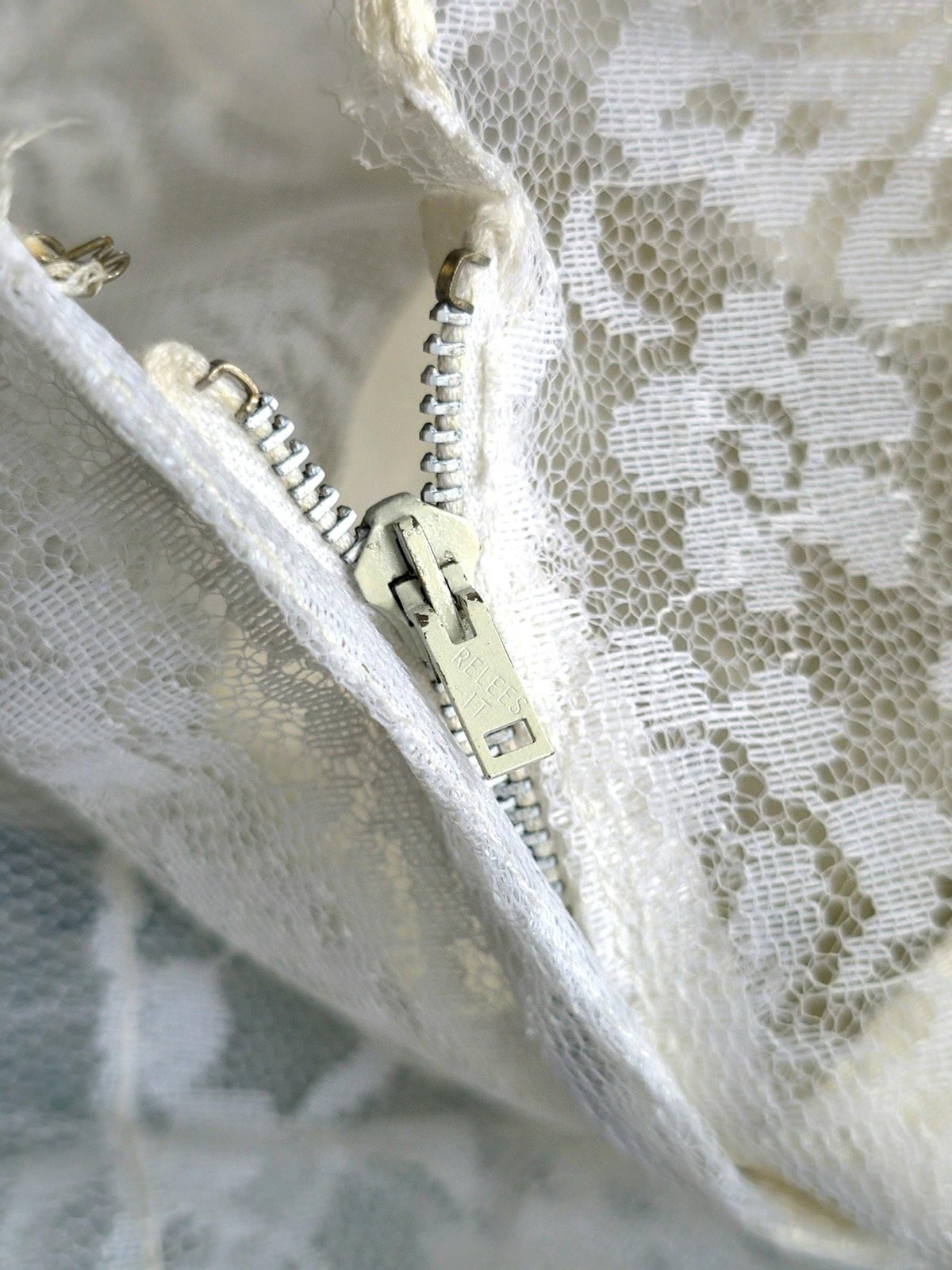 1950s Tea Length Wedding Dress: Vintage Tulle and Lace Bridal Gown, S