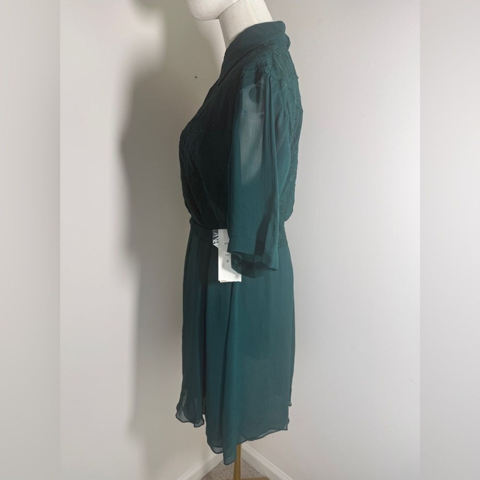 NWT! VINTAGE 90s NOSTALGIA sheer shirt DRESS SMALL