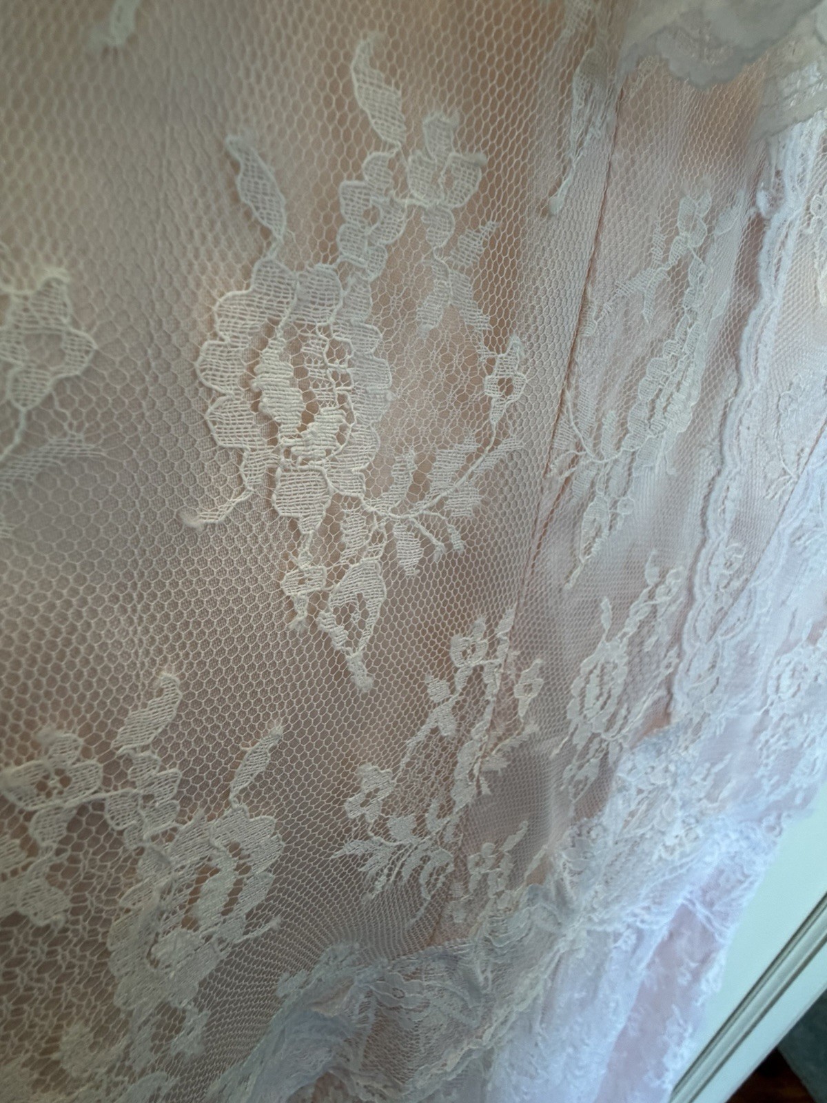 Gunne Sax Vintage Pink Lace Prairie Dress Romantic Renaissance 70s Jessica mcC