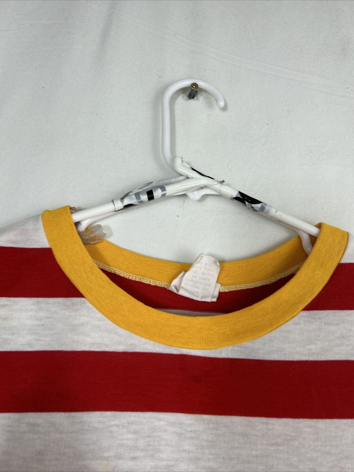 Vtg Gee Gee&rsquo;s by Milaca Mills Red White Striped University Club Sleep Shirt OS