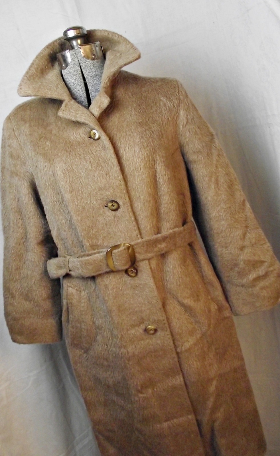 Hucke Vintage Womens LLama Alpaca Coat Western Germany 42 Medium