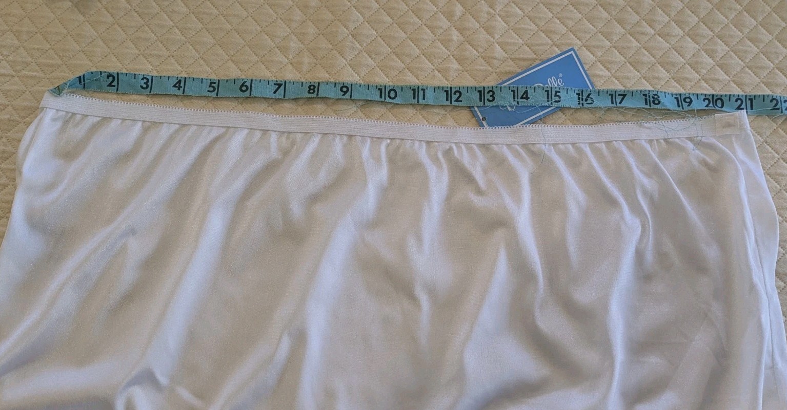 Dixie Belle White Nylon Size 14 Scalloped Leg Panty Brief Style 719 New With Tag