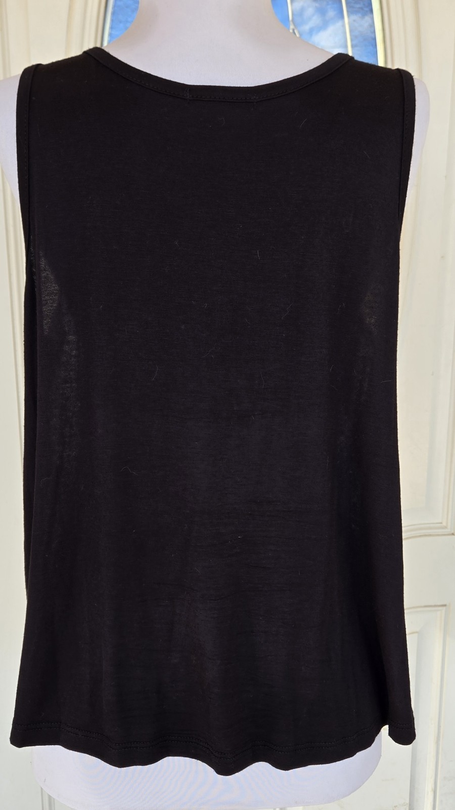 1990s CHARLOTTE RUSSE Sheer Rainbow Sequined Poly Spandex Tank Top Size XL