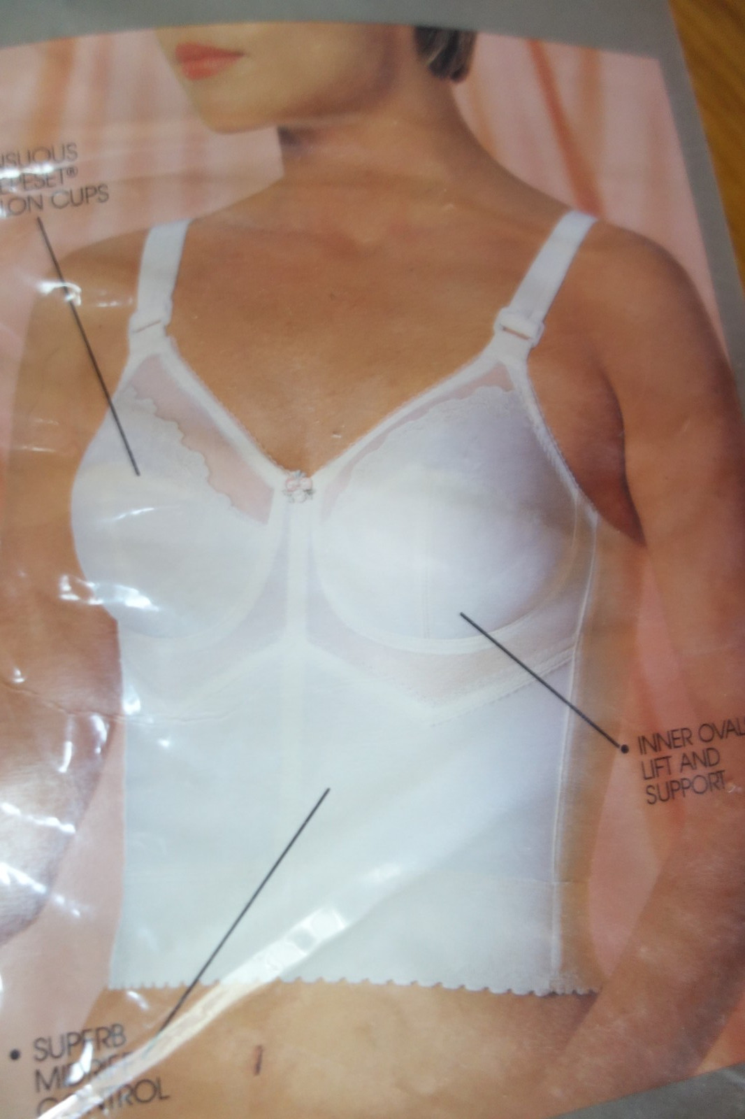 Vintage JCP Goddess Longline Shaper Size 46B #1304 White NOS