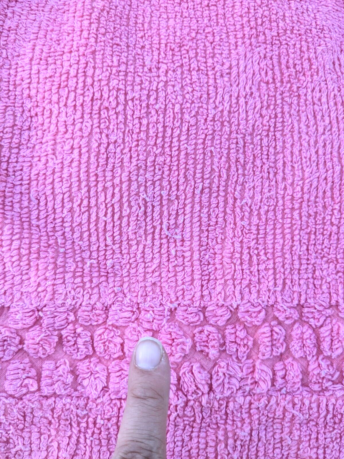 Vtg STAN HERMAN Bubble Gum Pink Chenille Robe Button Front Short Sleeve XXL/OS