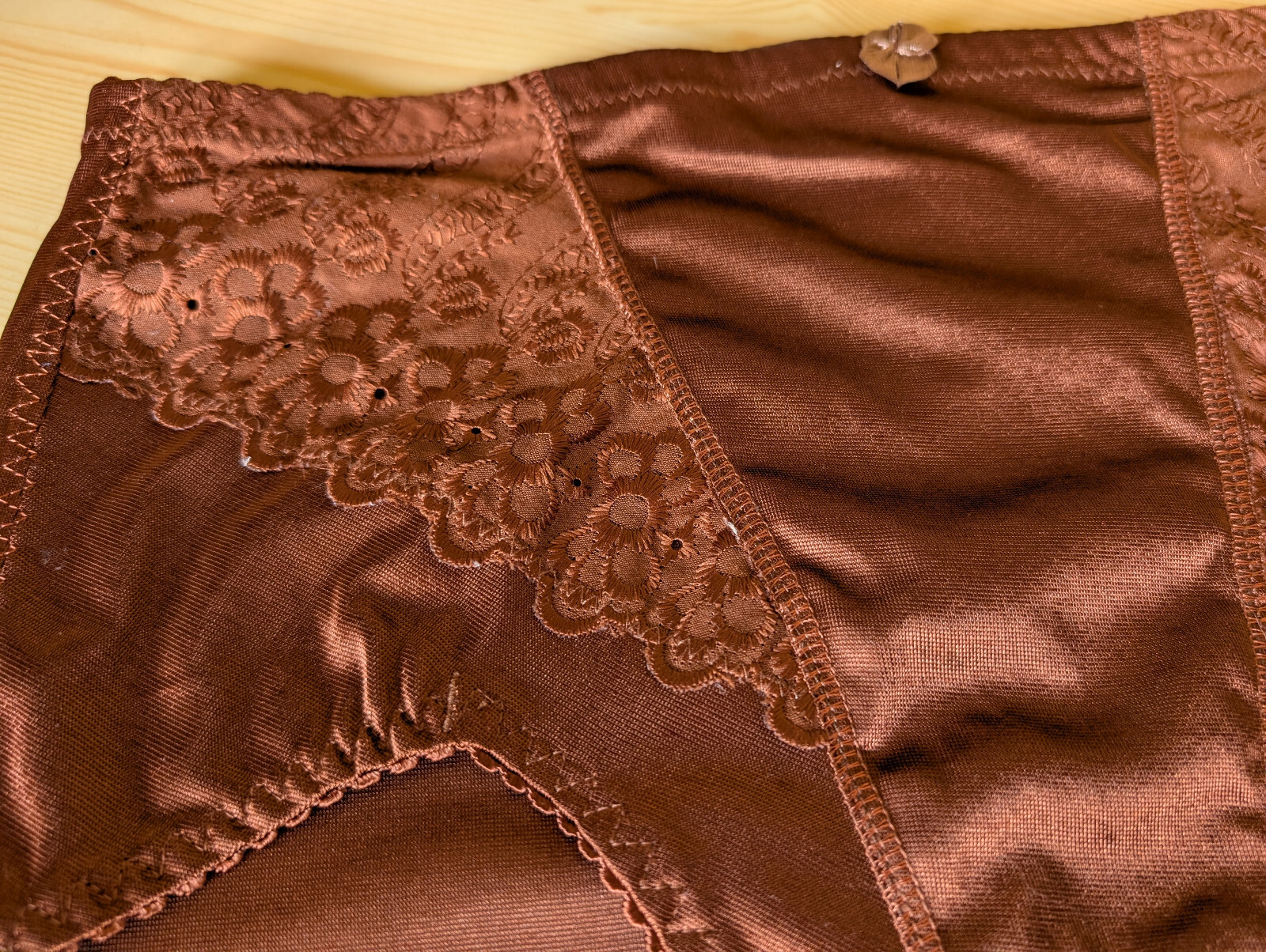 New Jolie Intimates Shiny Bronze Control Panties 8 XL 28&Prime; Waist 30&Prime; Hip Slimming