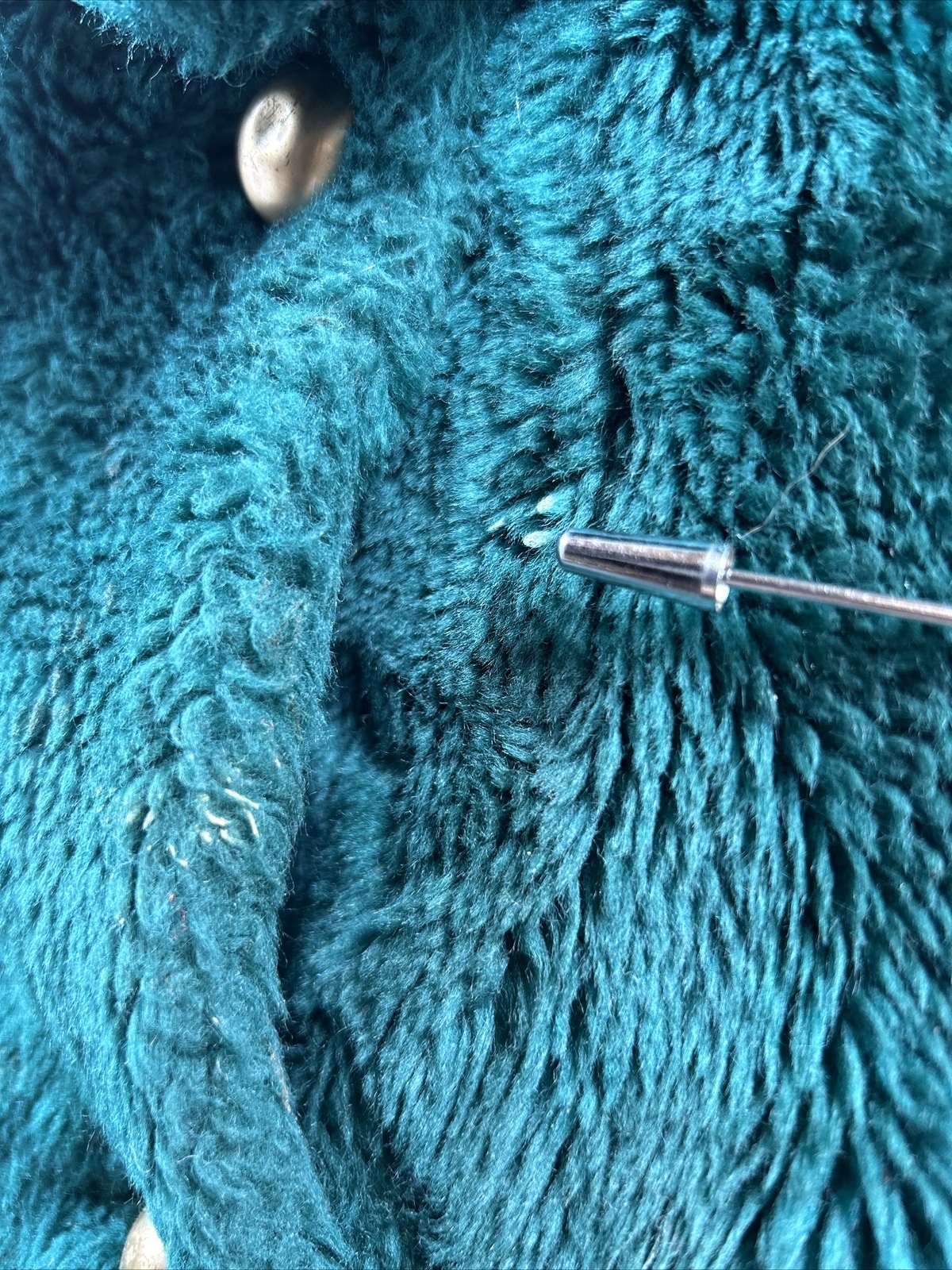 ​Vintage 1970s Teddy Bear by White Stag Green Faux Fur Coat Women&rsquo;s S