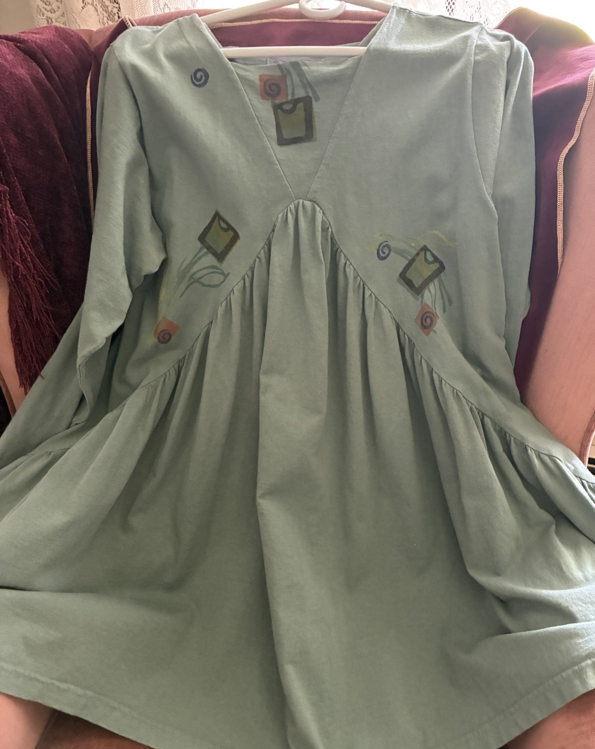 Rare Vtg 1996 Gypsy Tunic Dress Color Trinket Wonderful Condition 100% Cotton