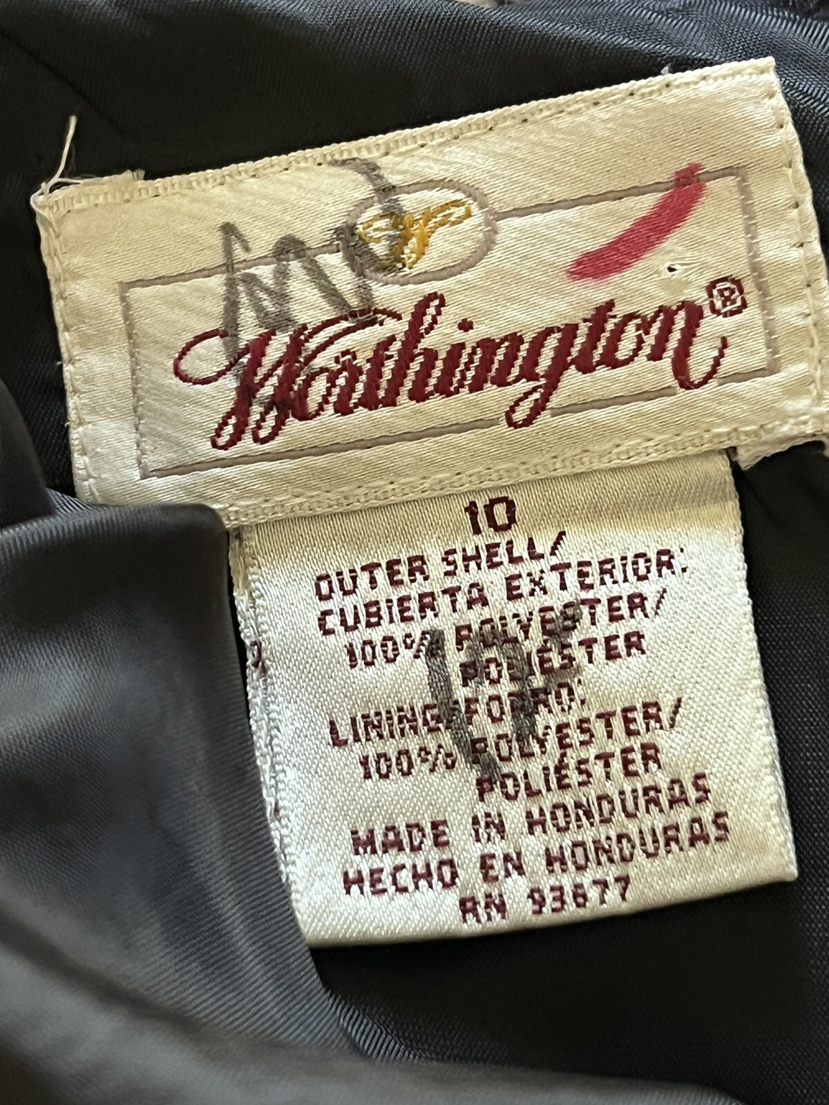 Vintage Worthington Black Lined Shift Dress Size 10 Made in Honduras