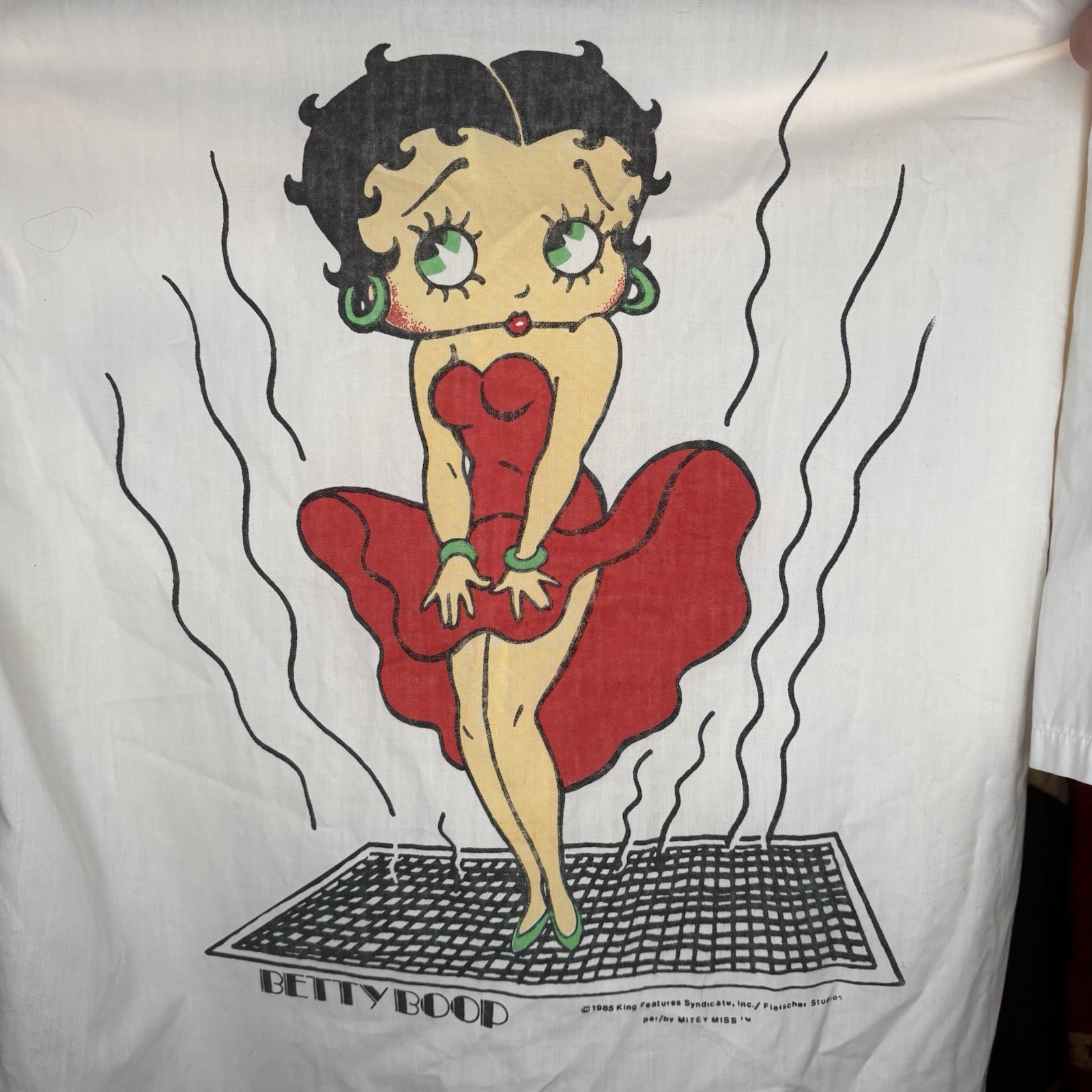 Vintage 1985 Betty Boop Button Up Shirt Made In Canada Oversized Graphic