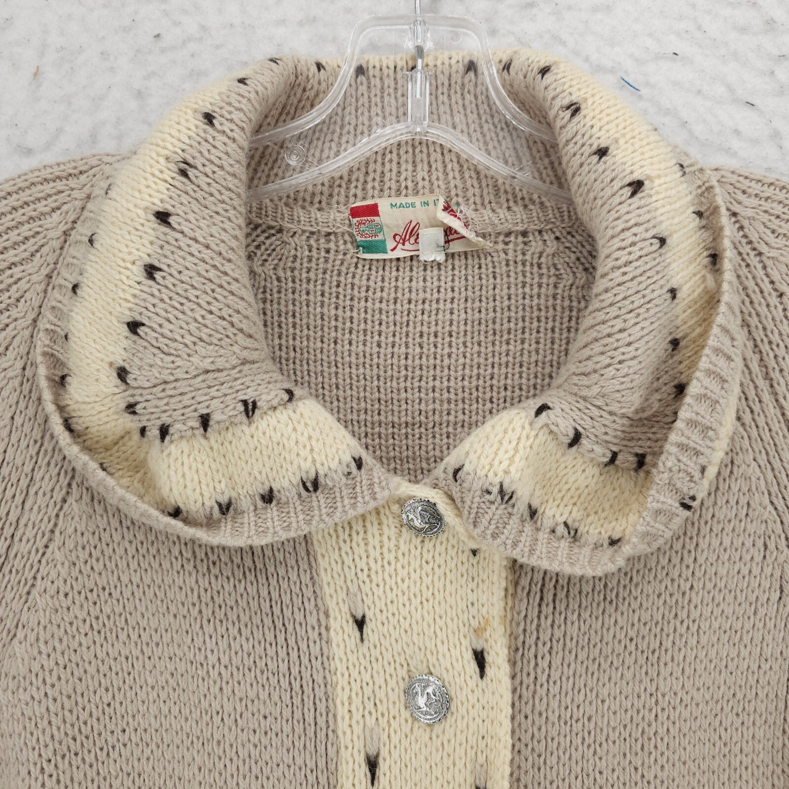 Vintage Alexander&rsquo;s Sweater Cardigan Made in ITALY Size 36