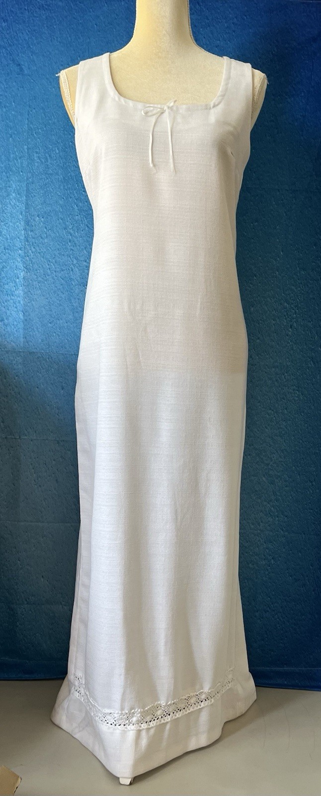 GIORGIO SANT ANGELO White Sleeveless Maxi Dress Size 10 (small thru chest – 34&Prime;)