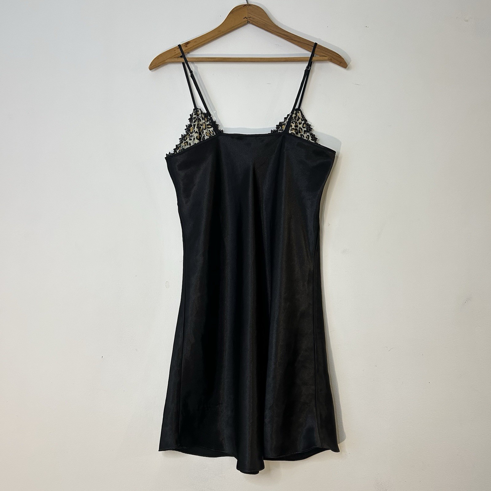 90s Mini Slip Dress Black Leopard Print 36-38 Inch Bust Sabrina Carpenter Fairy