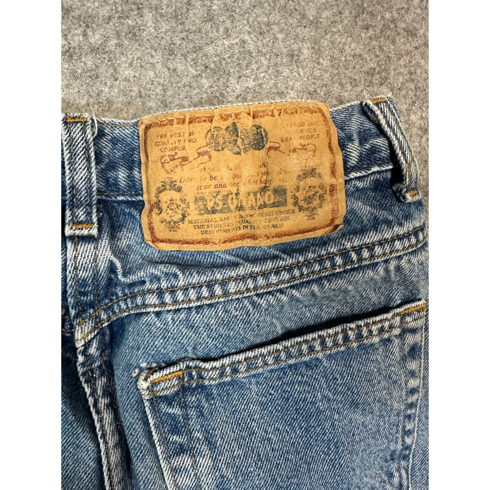 Gitano P.S. Gitano High Waisted Jeans 10 Medium Wash Tapered Leg Cotton Denim