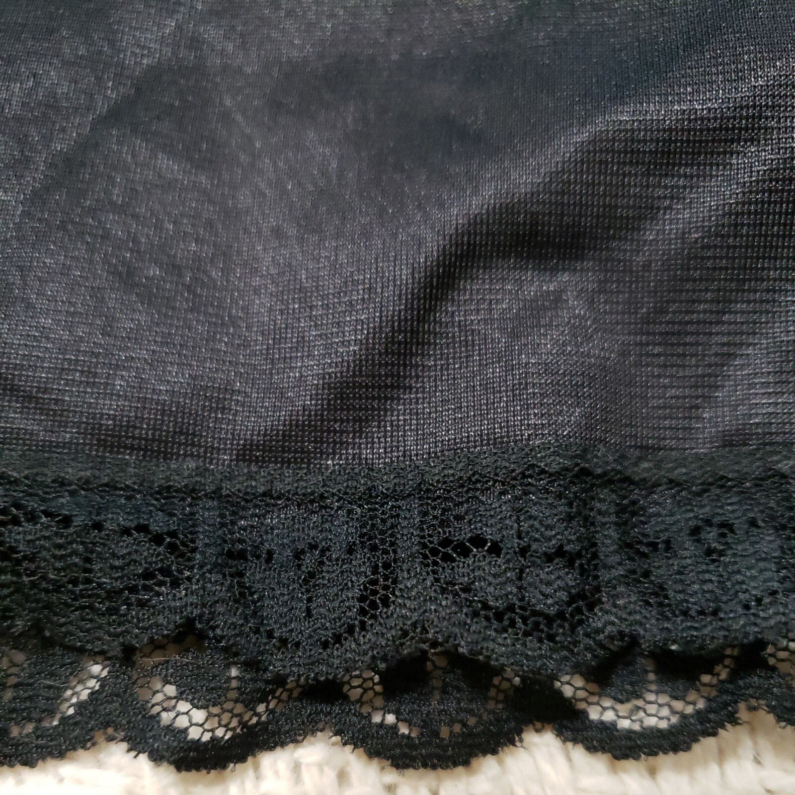 Sears Doesn&rsquo;t Slip Nylon Womens Full Slip. Sz 40. Black.Made in USA.Vintage.