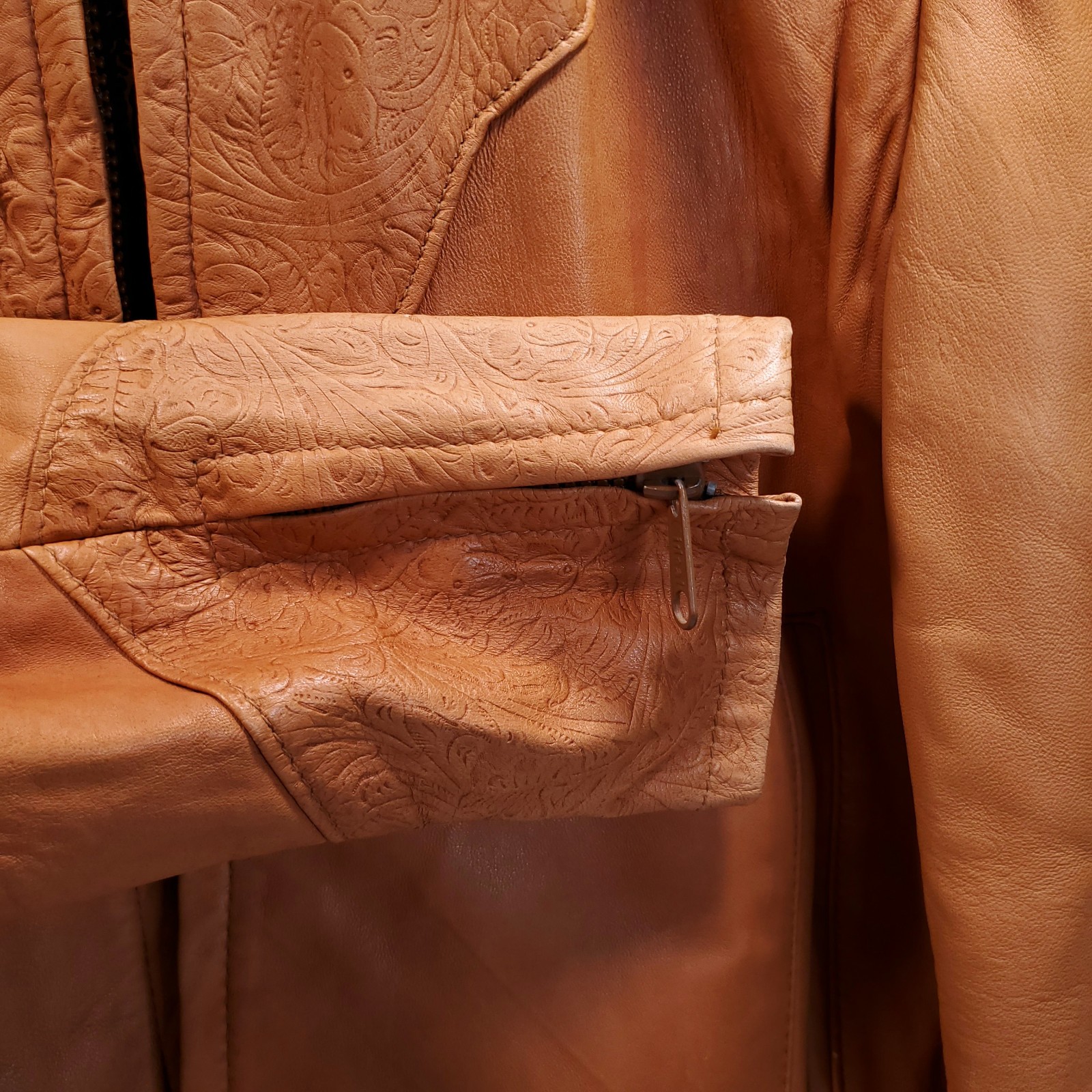 VTG Kenny Rogers Leather Jacket Western Lambskin Women Size 12 USA made Schott