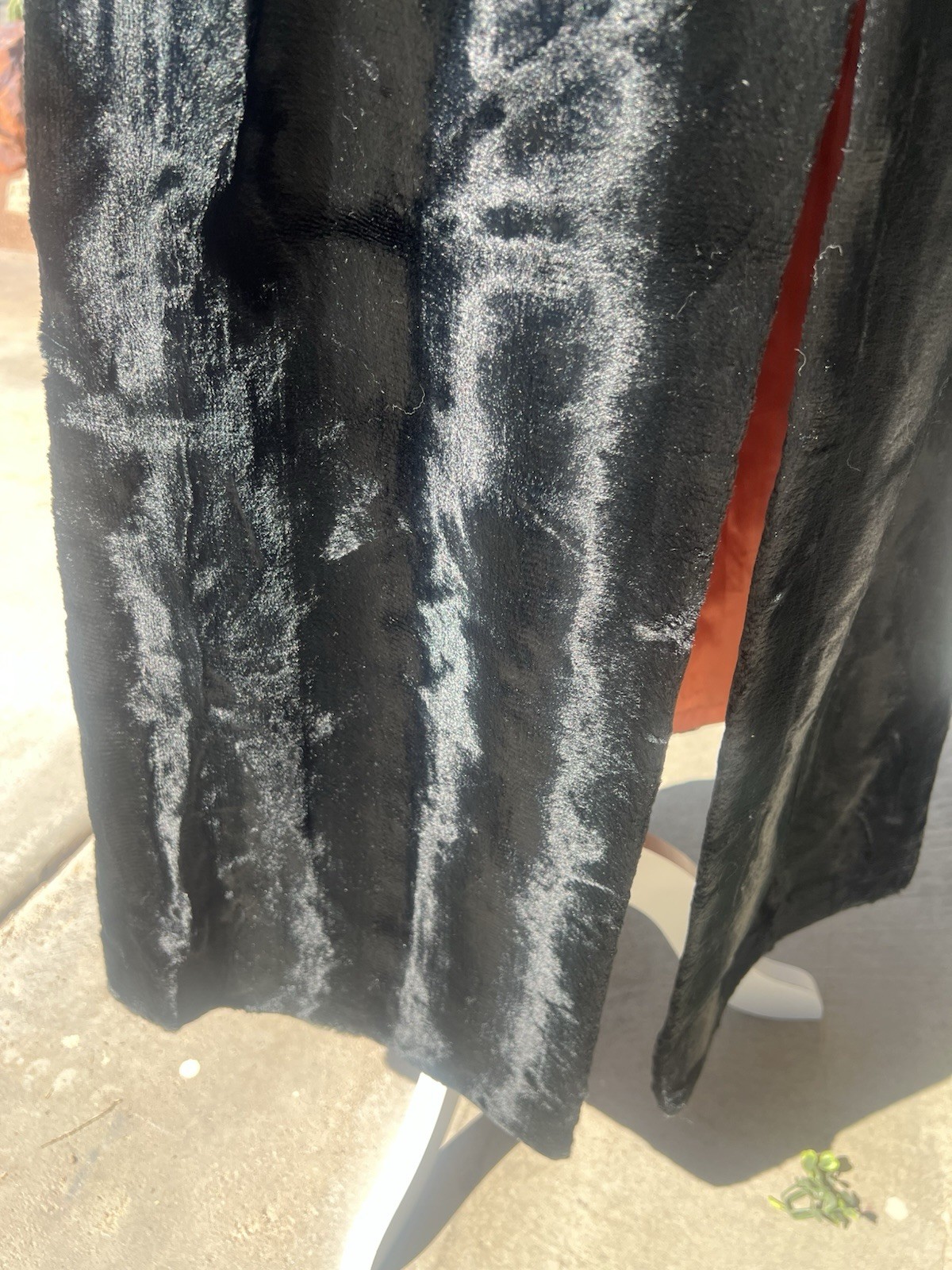 Vintage Faux Lamb Long Coat Evening