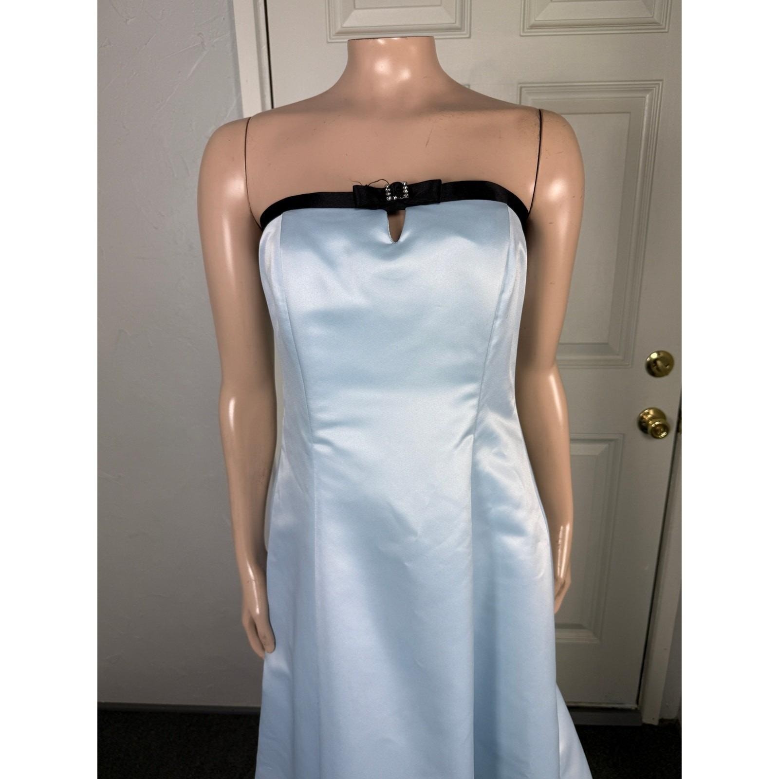 Vintage 90&rsquo;s Y2K Kiki USA Womens Dress XS Prom Party Formal Strapless Satin FF7