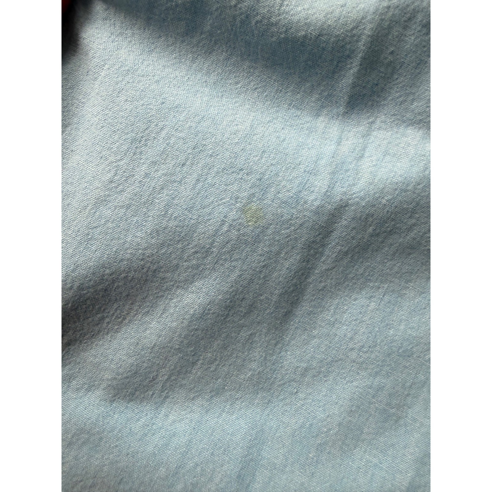 Vintage Melissa Light Blue Cotton Western Dress Metal Collar Tips USA Size 8