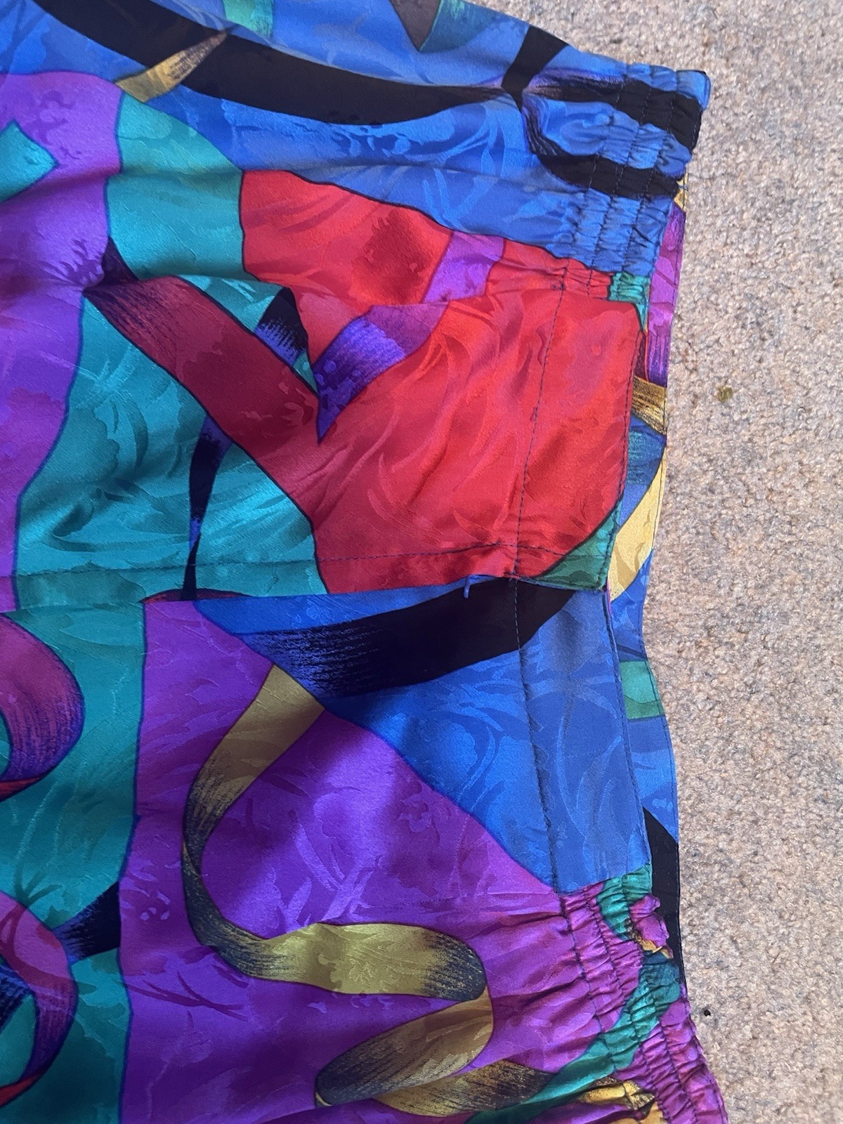 Anne Crimmins Umi Collection Silk Floral Abstract Print Skirt & Jacket Size 12