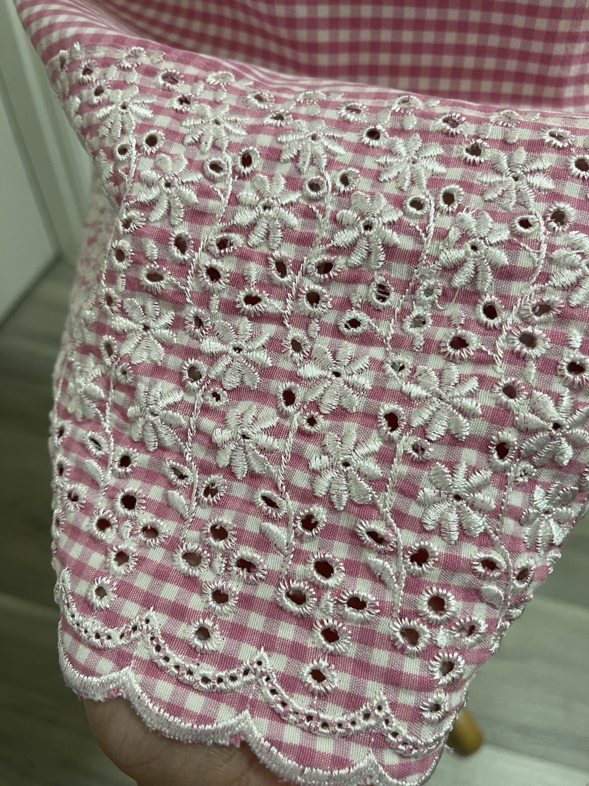 Vintage 90s California Concepts Gingham Sun Dress Size 7 Pink Y2K