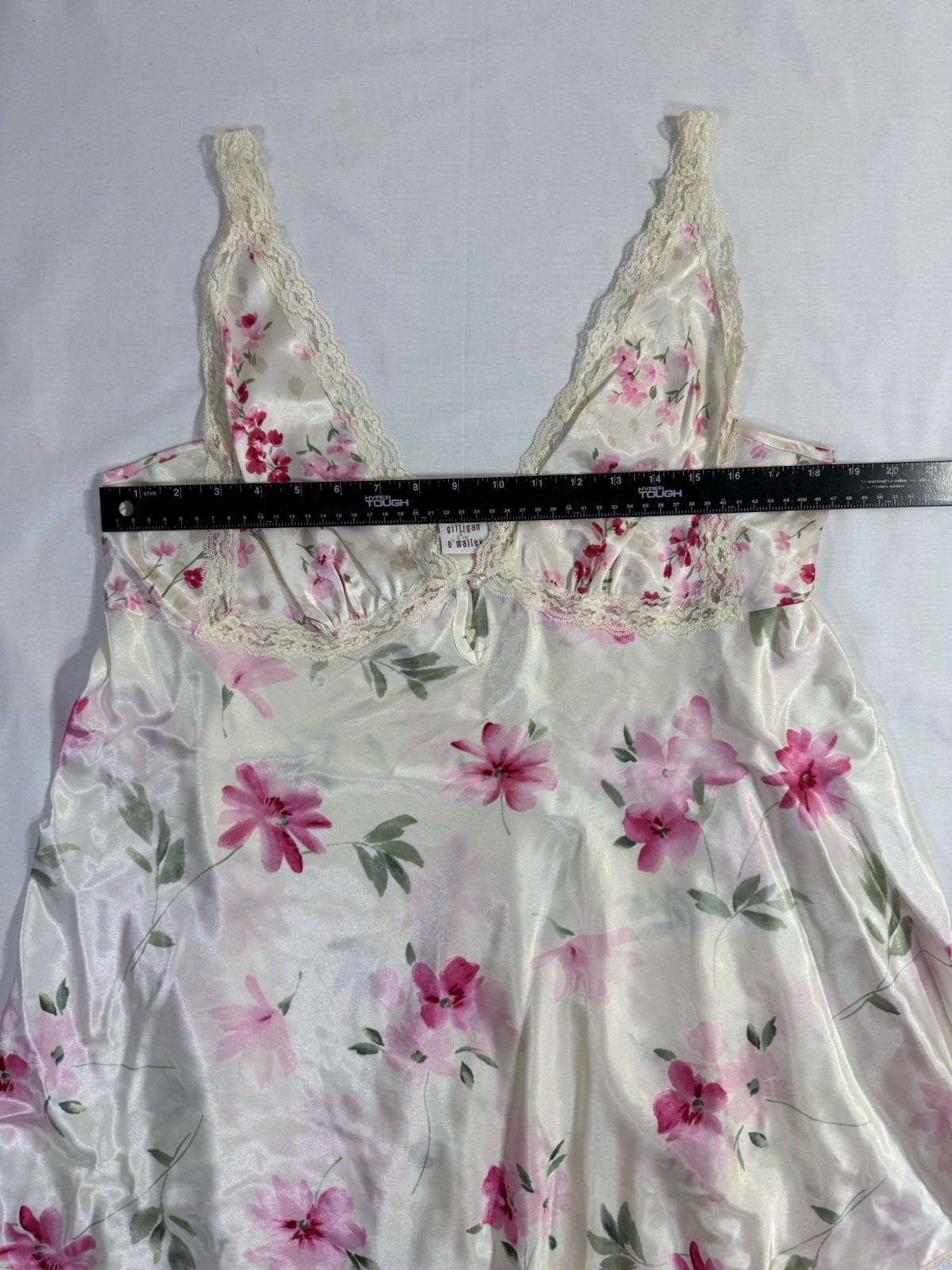 Y2K Gilligan O&rsquo;Malley White & Pink Floral Coquette Babydoll Nightgown XL