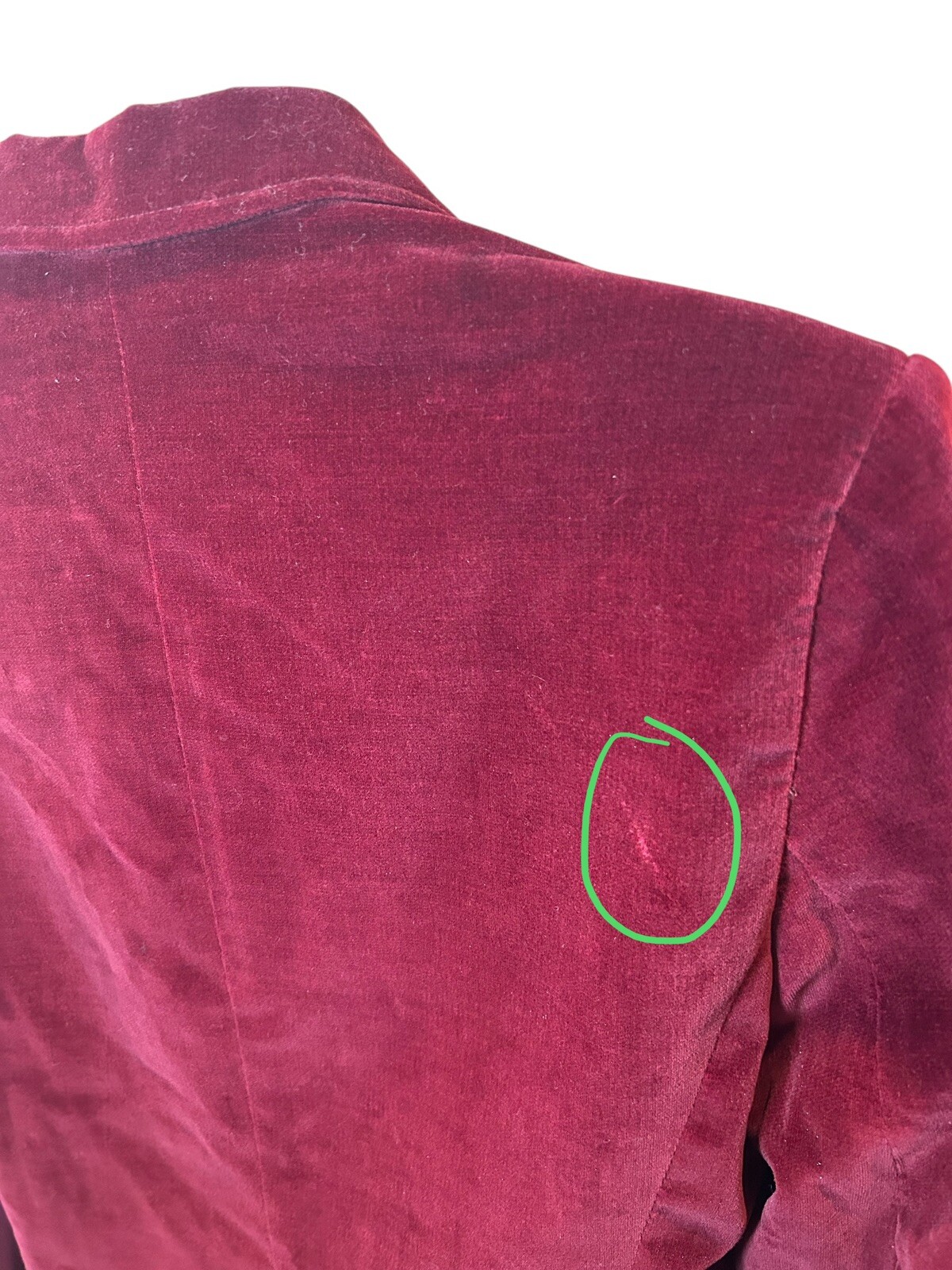 PRESENT Co Velour Blazer 2 Button Up Size SMALL 11/12 Red Wine Velvet Jacket*