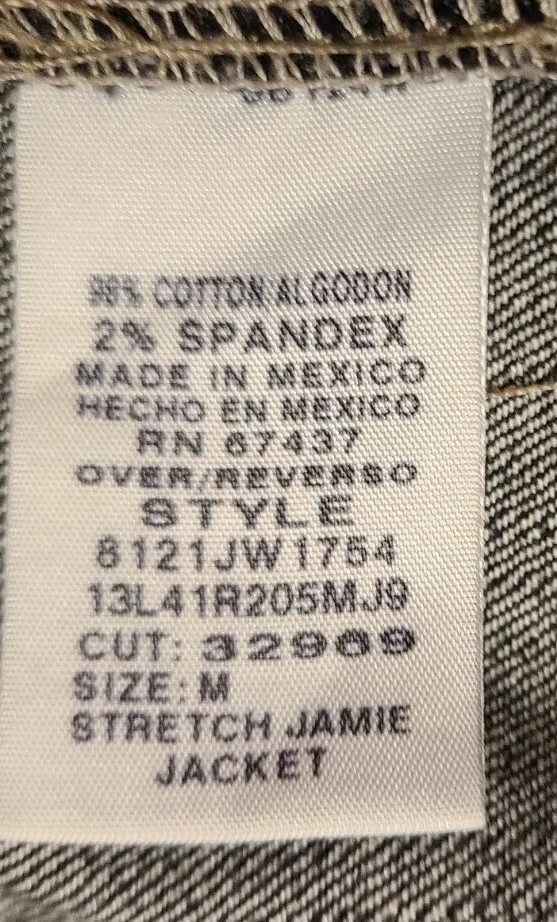 Ralph Lauren Polo Jean Jacket Black Stretch Jamie Women&rsquo;s M Medium (READ)