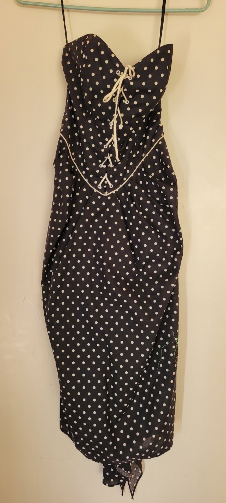 Vintage One Of Kind 90s L.A Glo Polka Dot Corset Dress Xsmall