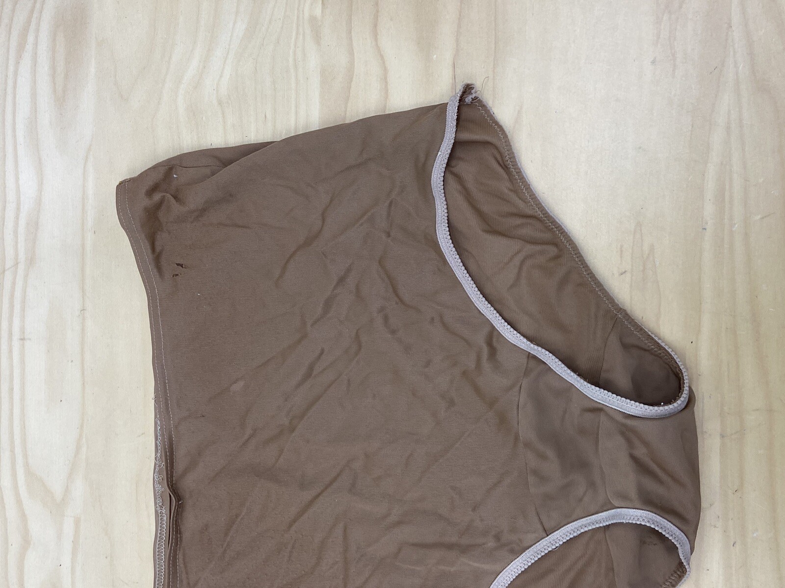 Vintage 1950&rsquo;s Hollywood Vassarette Granny Panties Brown Nylon Lace Size 6