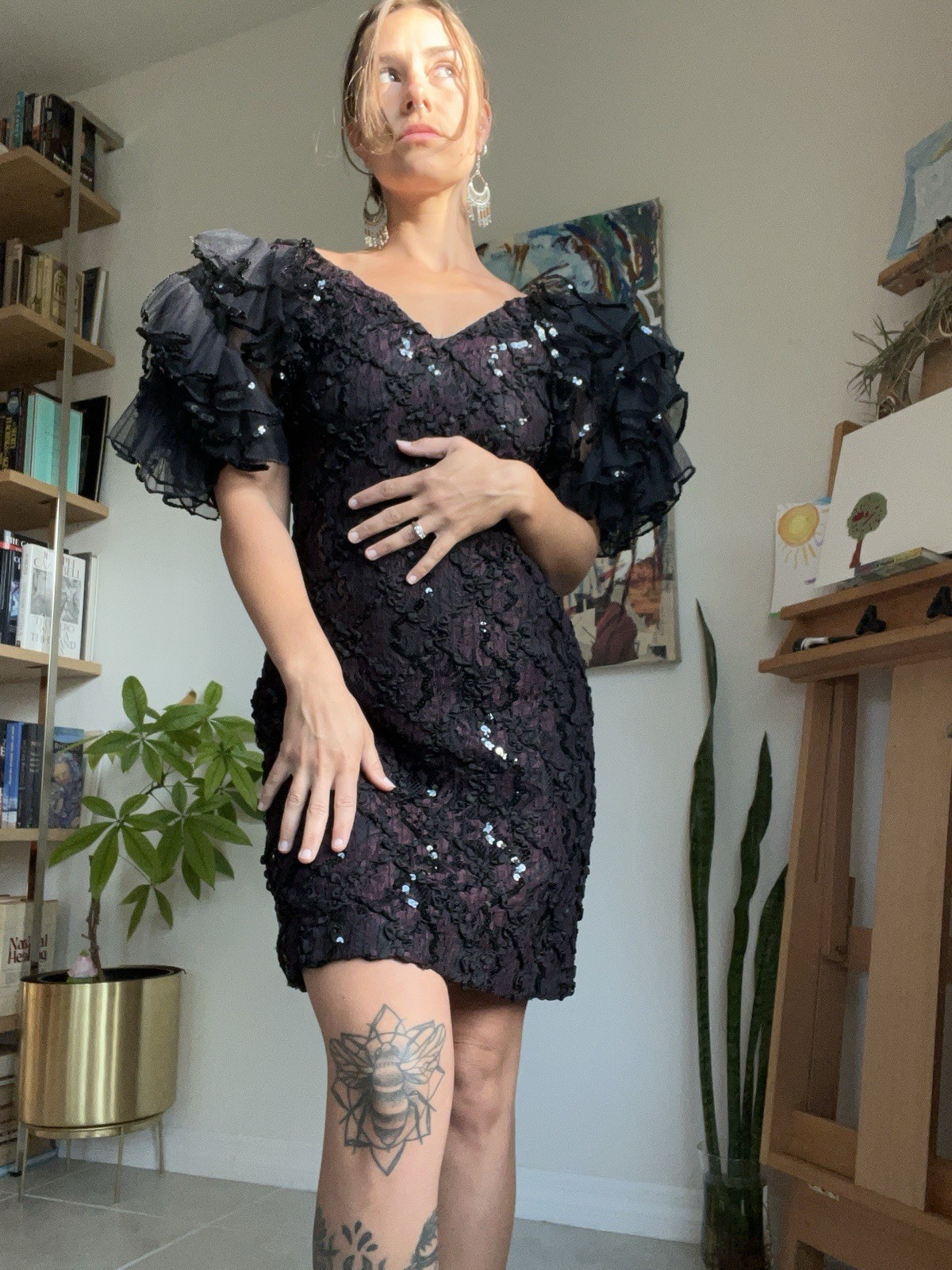 ✨ Vintage 1980s Susan Roselli for Vijack Cocktail Party Dress ✨size 5/6