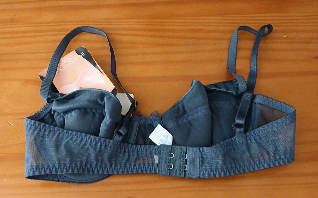 Vtg Olga Bra Size 34A Balconette Push-up Underwire Blue Green Style 33426 NWT
