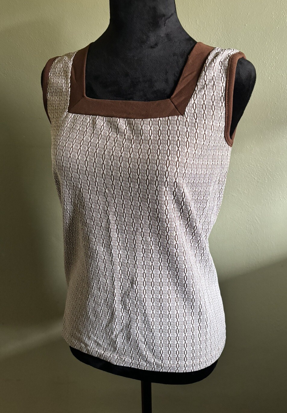 1960s MOD Joyce Lane Killer Tank Top ,square Neck.medium