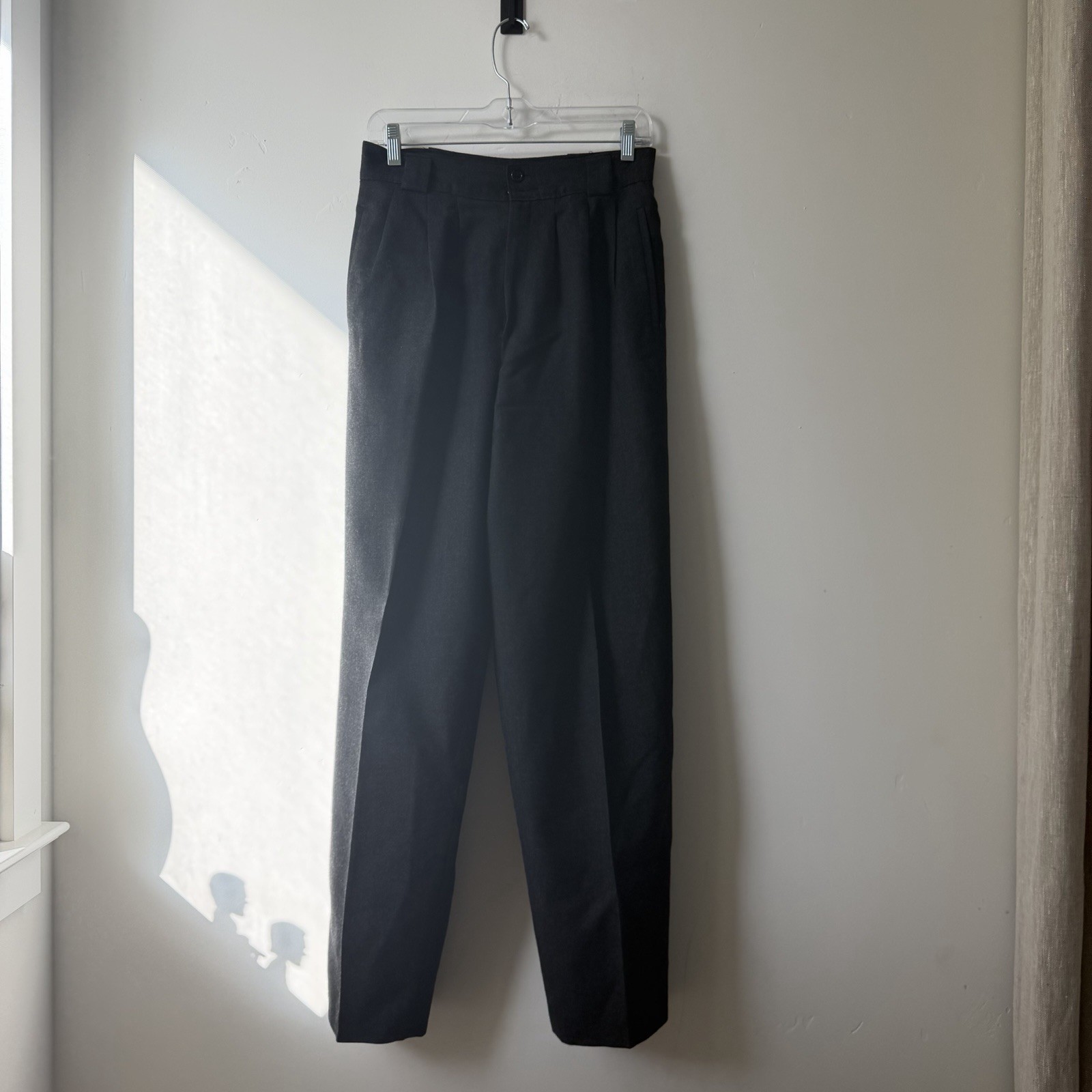 Vintage Giorgio Sant’Angelo “Gold” Black Wool Trousers Women’s 8 Fully Lined