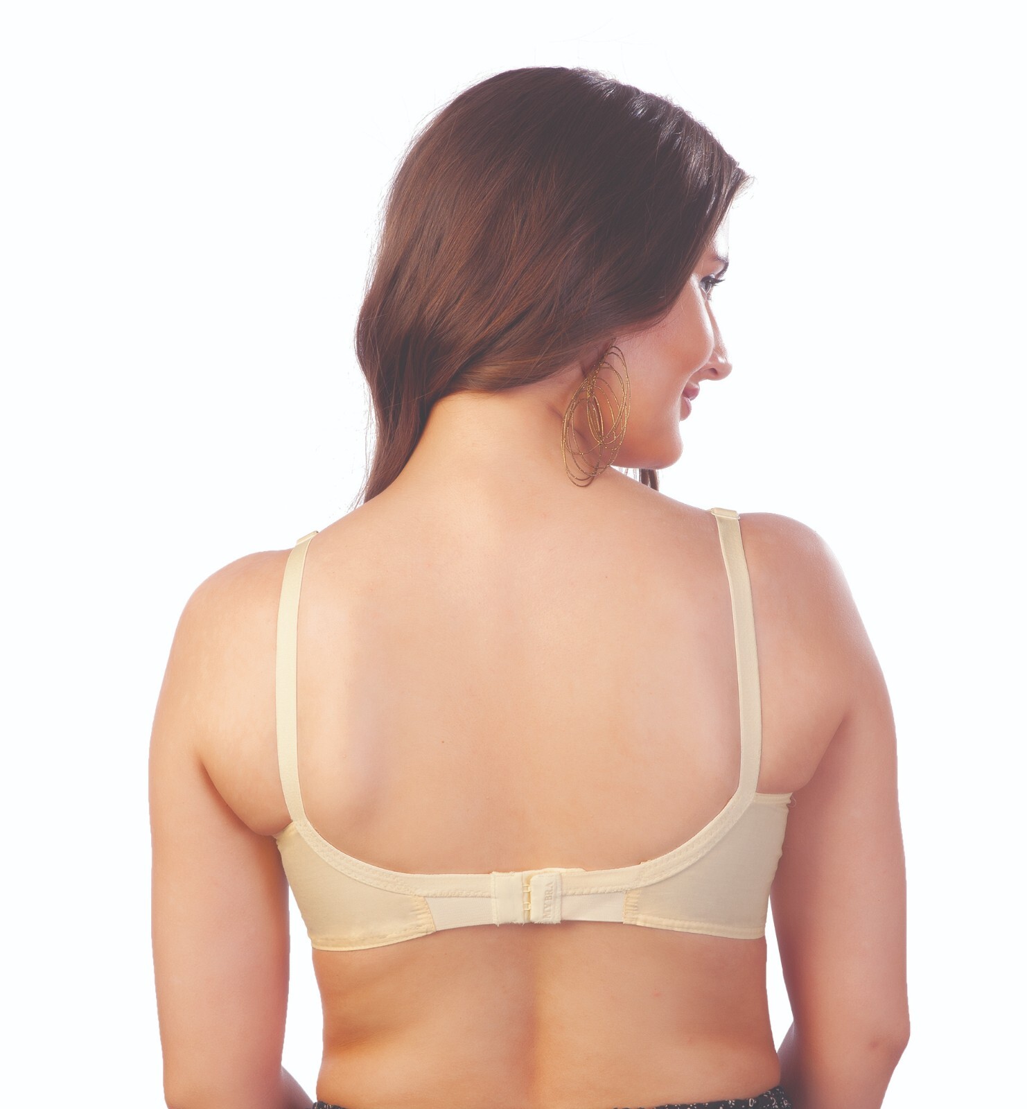 Padded Bullet Bra Organic Cotton – Vintage Retro Bra (Plus Size Available) Beige