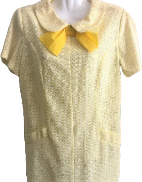 70&rsquo;s Cottagecore, Preppy Soft Girl Summer Yellow Dress.