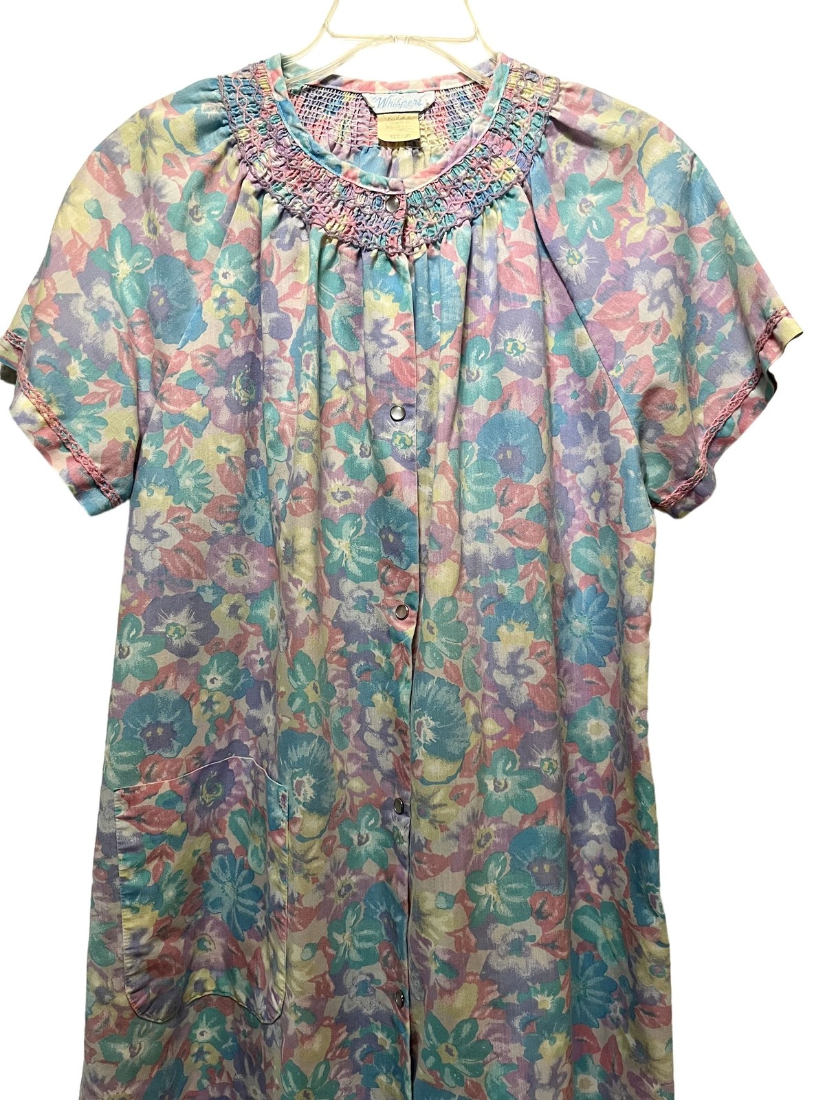 Vintage Whispers House Dress Robe Gown Medium Cottagecore Grannycore Floral