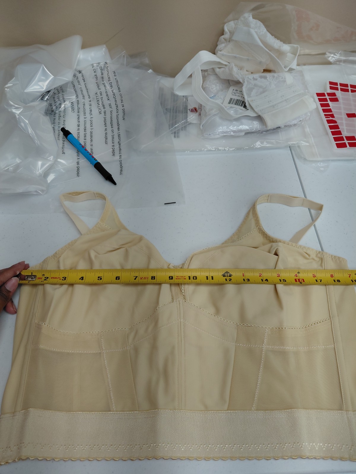 Vintage Crown-nette Longline Beige Bra Size 46C