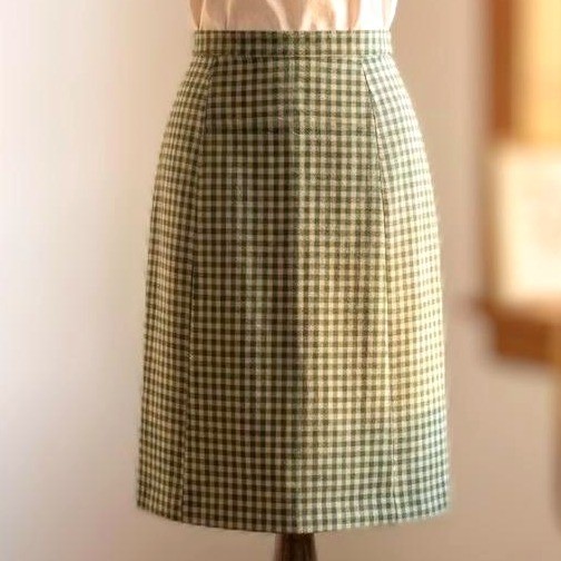 Vintage Pendleton Wool Skirt Grandma Librarian Lined 25&Prime; Waist Twee Rockabilly