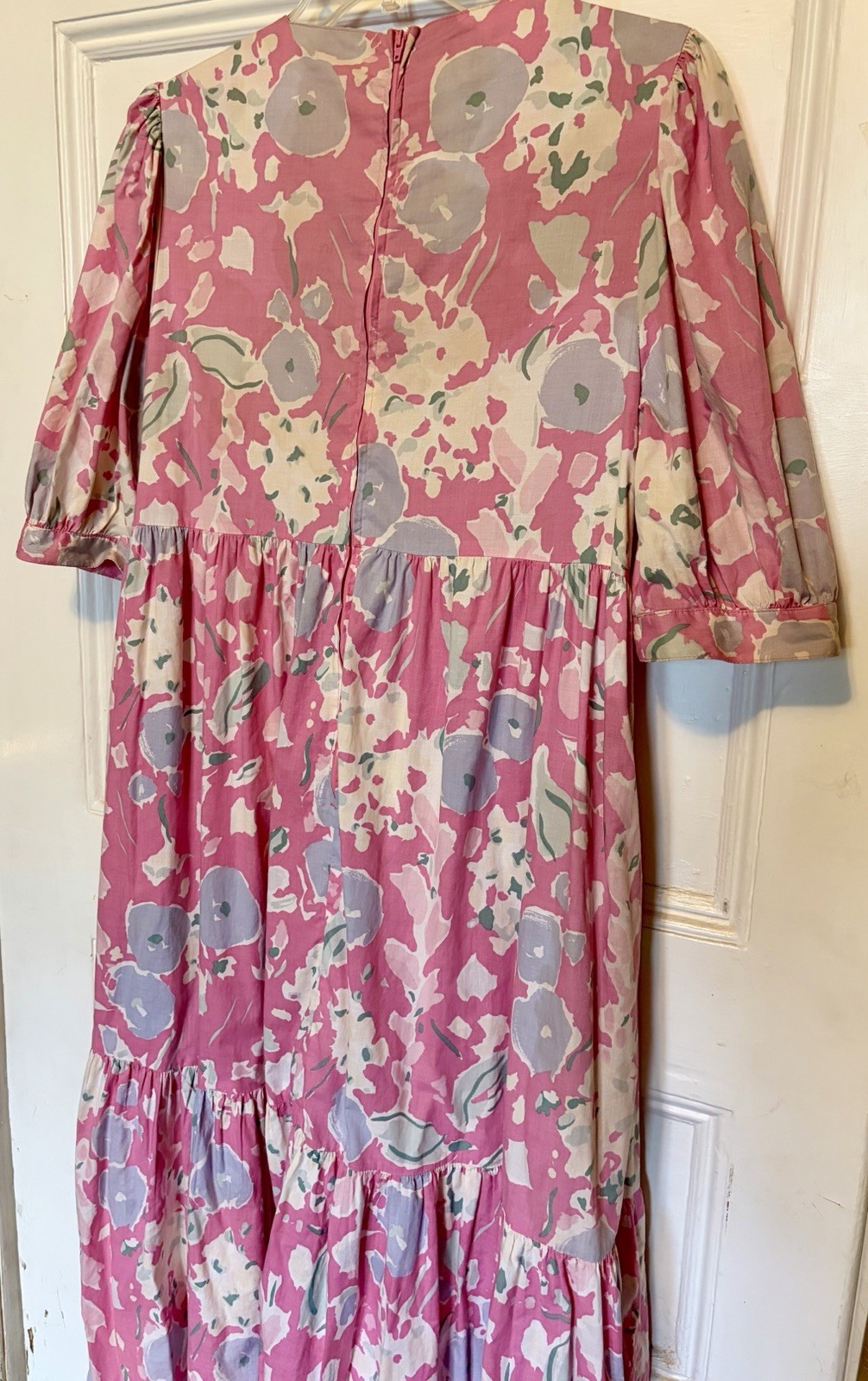 80s Pink Laura Ashley Maxi Rare Print