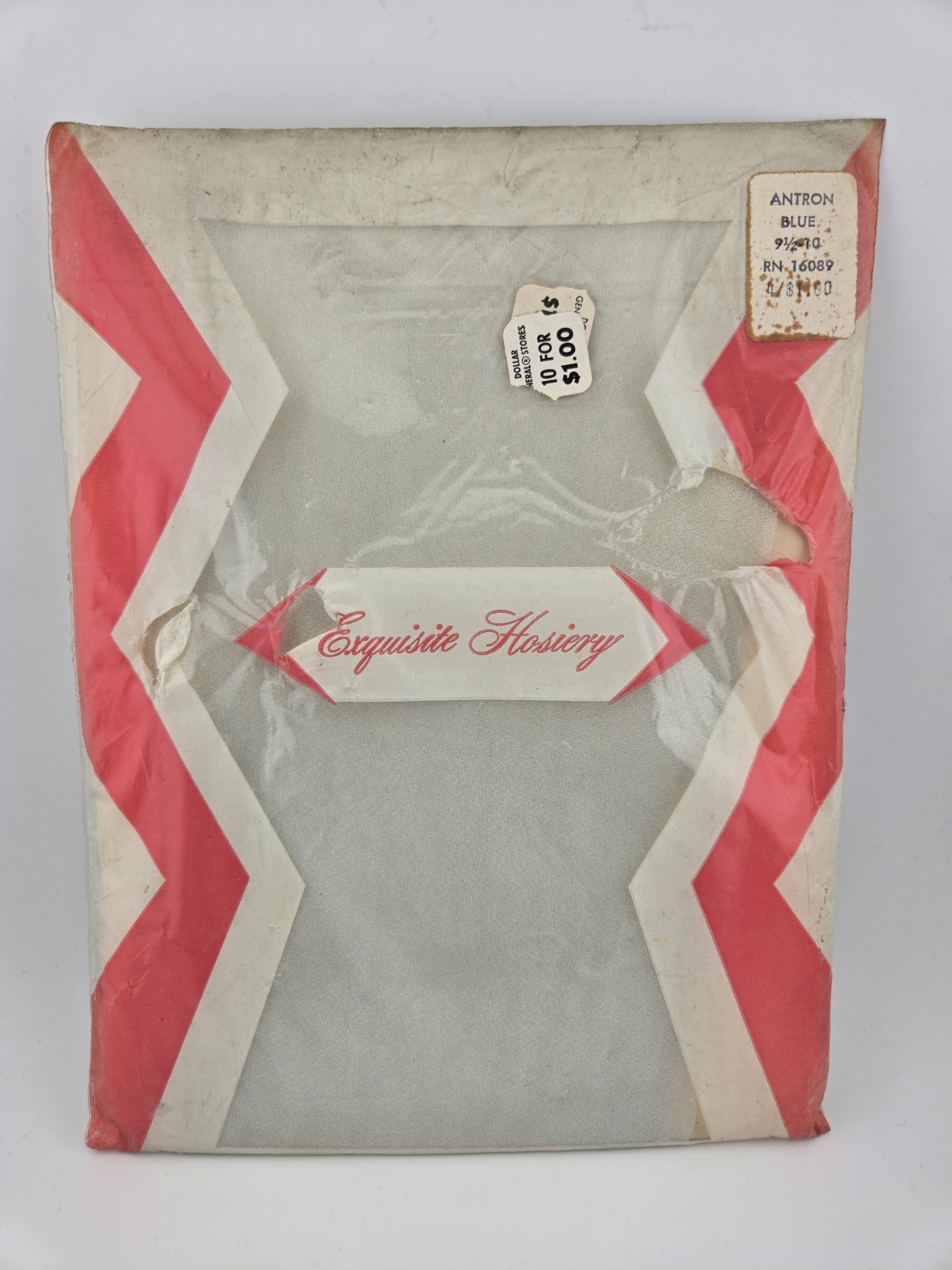Vtg Exquisite Hosiery Seamless Denier Stockings Antron Blue 9 1/2 – 10