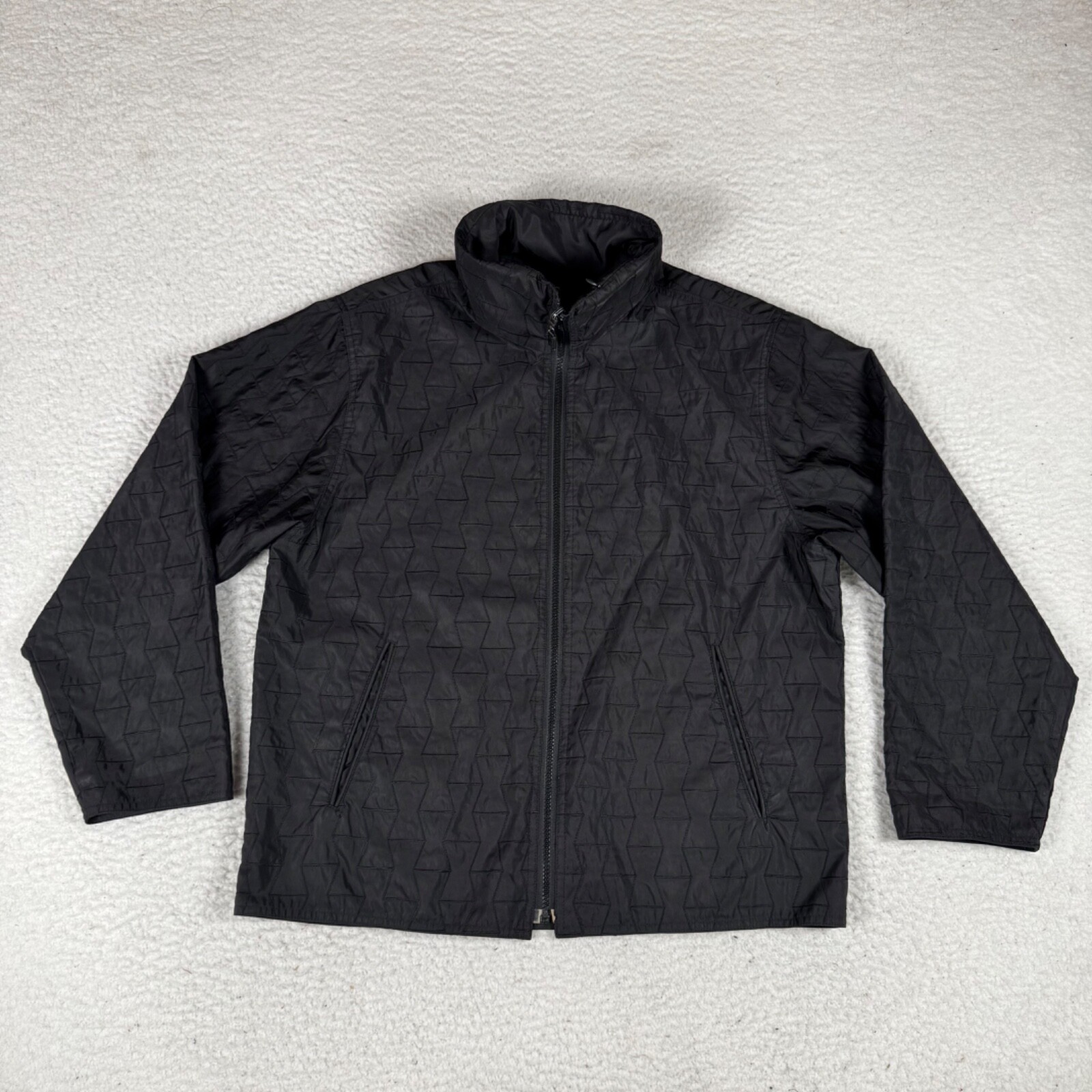 Vintage Mycra Pac One Jacket Women Size 1-SM Black Made in USA Full Zip