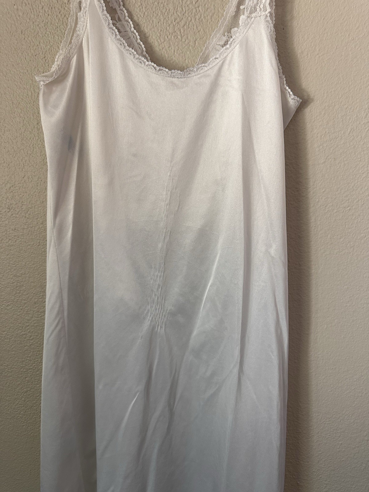 Vintage Maidenform Something Special Slip Dress Womens Sz 36 White Lace ILGWU