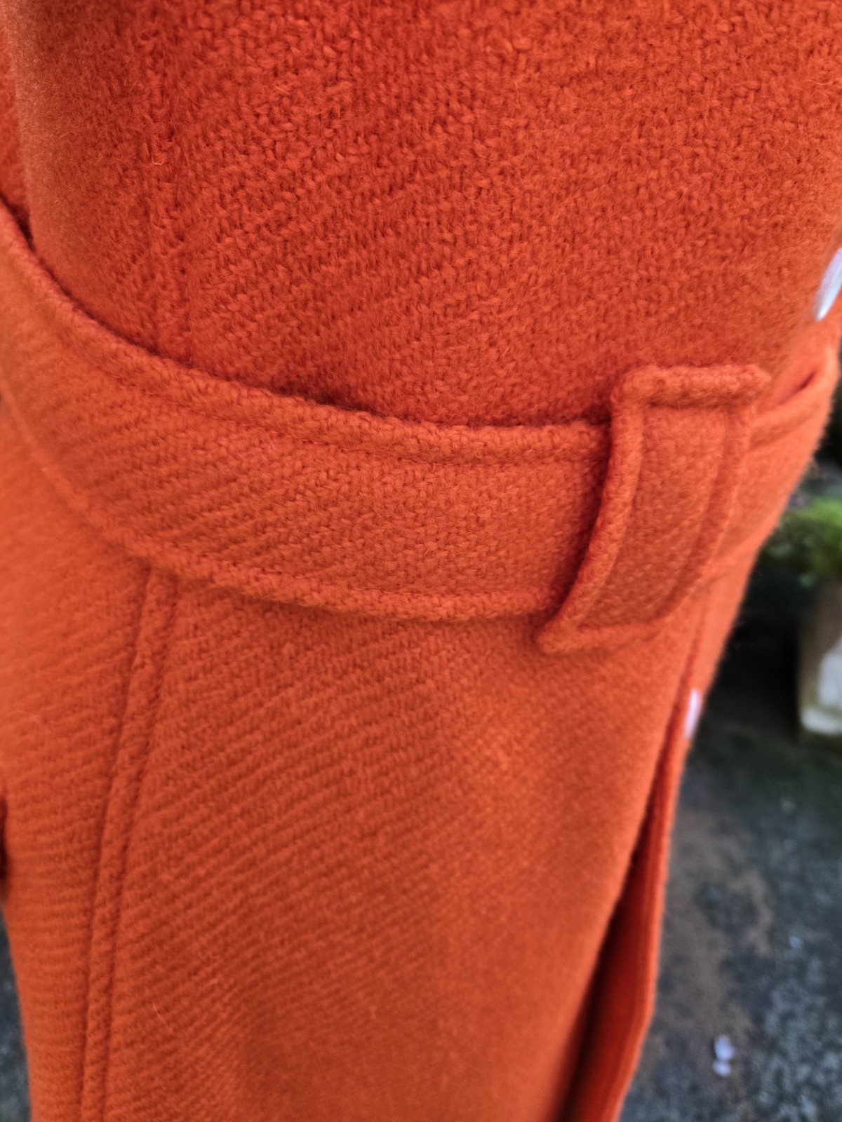Vintage Rare 60’s Hyperbole Courreges Paris Orange Wool Womens Coat