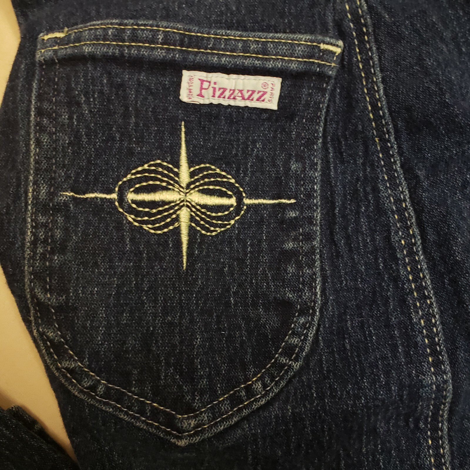 Vintage 80s Pizzazz 26 x 29 Jeans High Waist Embroidered Stretch Retro Straight