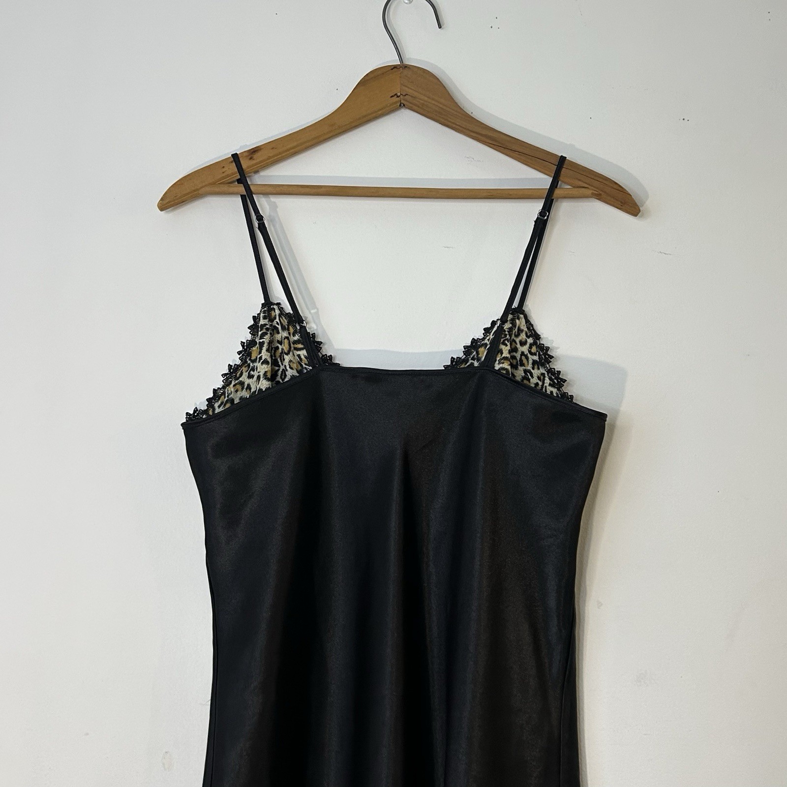 90s Mini Slip Dress Black Leopard Print 36-38 Inch Bust Sabrina Carpenter Fairy