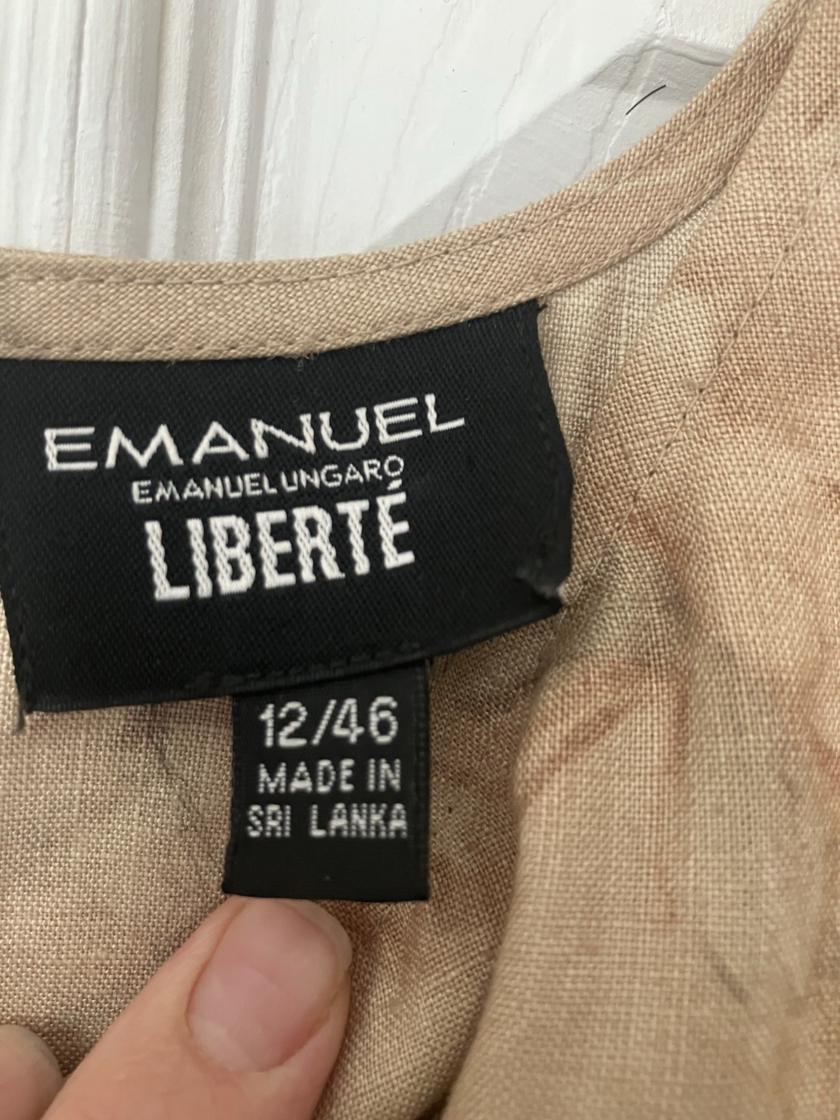 Vintage Emanuel Ungaro Liberté 100% Linen Floral Maxi Dress – Size 12
